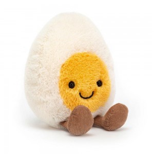 Comida Y Bebida Jellycat Amuseables Happy Boiled Egg 14cm x 9cm x 4cm Blancas Argentina | NLVKI-1653