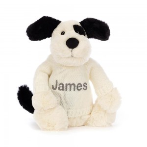 Jerséis Jellycat Bashful & Cream Puppy with Personalised Cream Jumper 31cm x 12cm x 9cm Blancas Argentina | PGCNH-3172