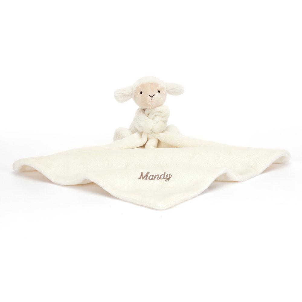 Juguetes Del Bebé Jellycat Personalised Bashful Lamb Soother 15cm x 34cm x 34cm Blancas  Argentina |  URPXK-0479