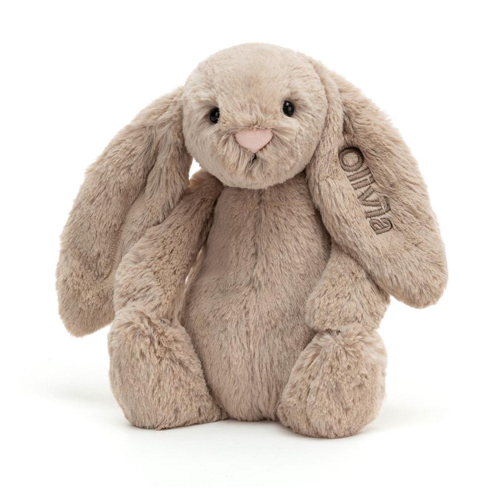 Juguetes Del Bebé Jellycat Personalised Bashful Bunny Medium 31cm x 12cm x 9cm Beige  Argentina |  HQZCN-3176