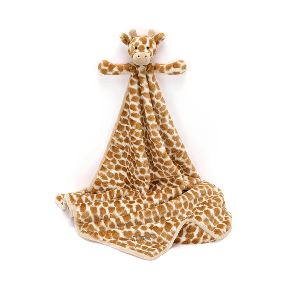 Juguetes Del Bebé Jellycat Personalised Bashful Giraffe Blankie 56cm x 70cm x 9cm Naranjas  Argentina |  MUIVL-3456